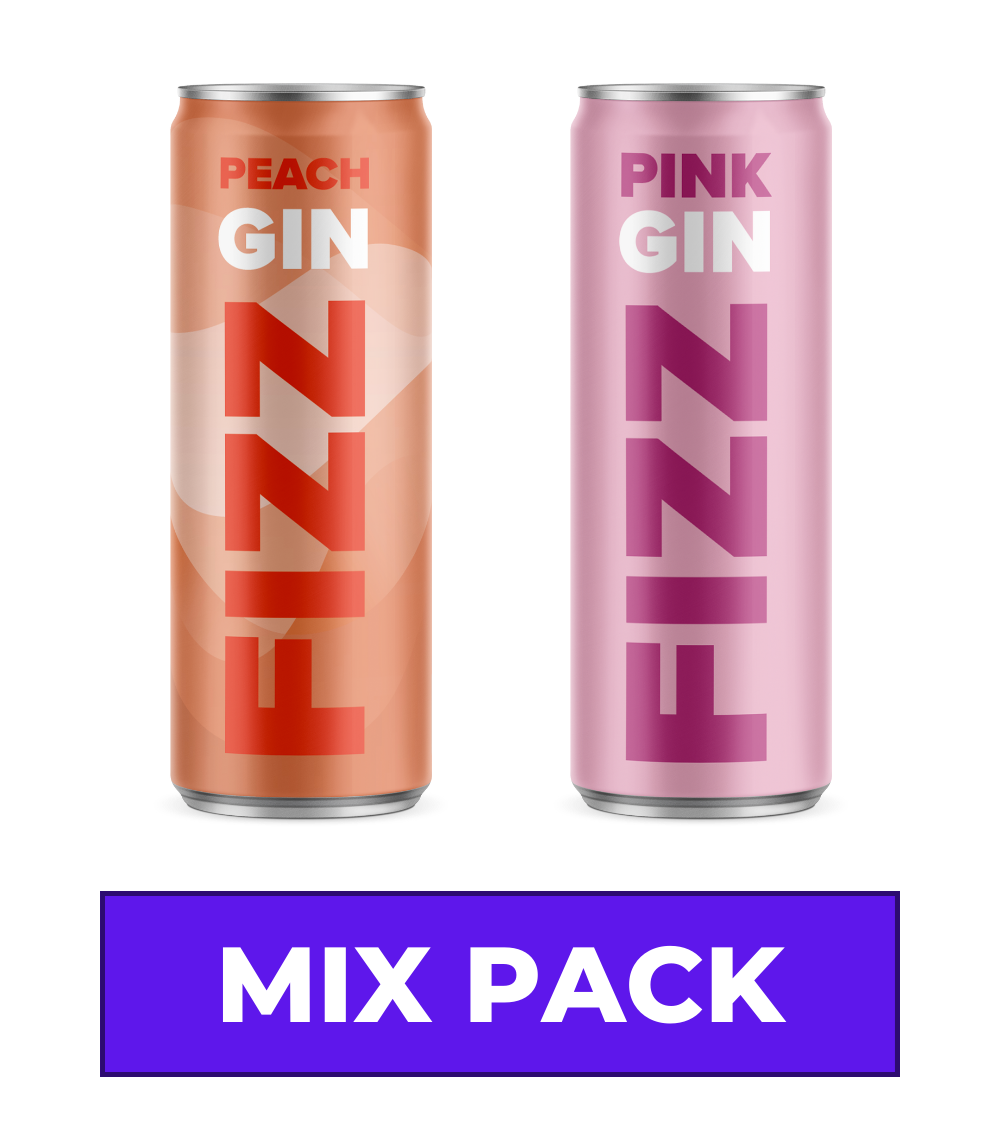 Peach Gin Fizz & Pink Gin Fizz Mix Pack The Bottle Shop Lost Craft